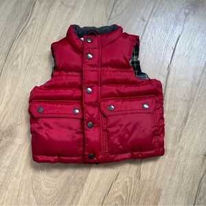 Gap Baby Toddler Red Winter Vest 12-18 Months